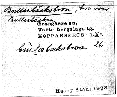 Bild på arkivkortet för arkivposten Bullerbäcksbron