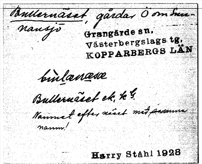 Bild på arkivkortet för arkivposten Bullernäset