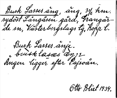 Bild på arkivkortet för arkivposten Busk Lasses äng