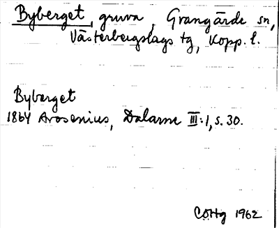 Bild på arkivkortet för arkivposten Byberget