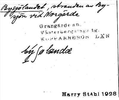Bild på arkivkortet för arkivposten Bysjölandet