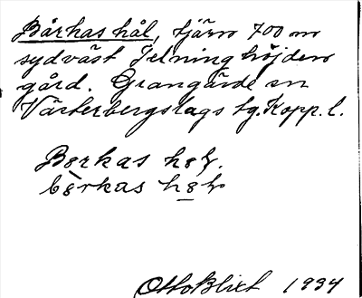 Bild på arkivkortet för arkivposten Bårkas hål