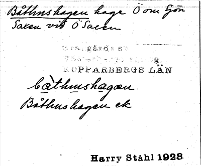Bild på arkivkortet för arkivposten Båthushagen