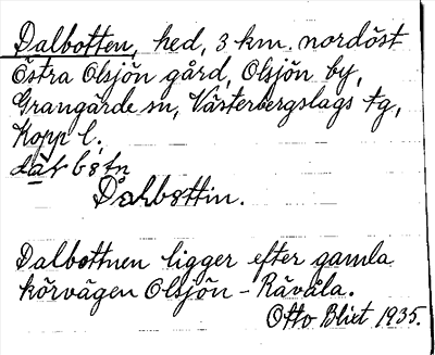 Bild på arkivkortet för arkivposten Dalbotten
