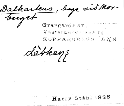 Bild på arkivkortet för arkivposten Dalkarlens