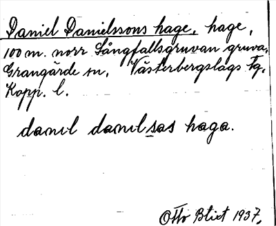 Bild på arkivkortet för arkivposten Daniel Danielssons hage