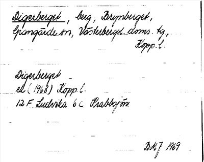 Bild på arkivkortet för arkivposten Digerberget