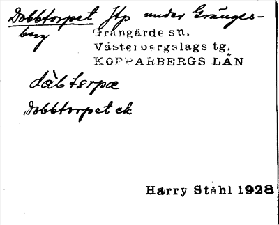 Bild på arkivkortet för arkivposten Dobbtorpet
