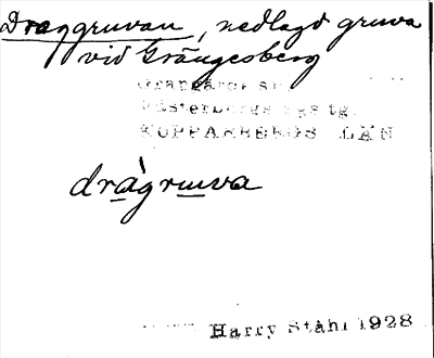 Bild på arkivkortet för arkivposten Draggruvan