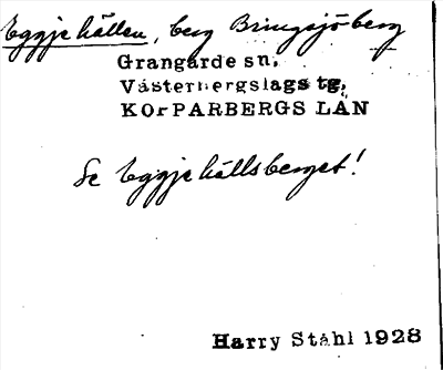 Bild på arkivkortet för arkivposten Eggjehällen, se Eggjekällsberget