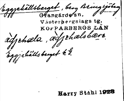 Bild på arkivkortet för arkivposten Eggjehällsberget