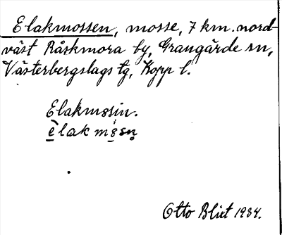 Bild på arkivkortet för arkivposten Elakmossen