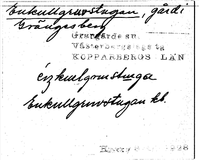 Bild på arkivkortet för arkivposten Enkullgruvstugan