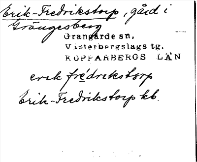 Bild på arkivkortet för arkivposten Erik-Fredrikstorp