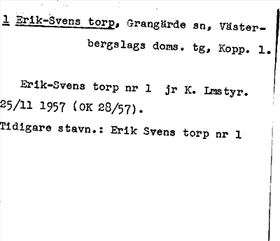 Bild på arkivkortet för arkivposten Erik-Svens torp