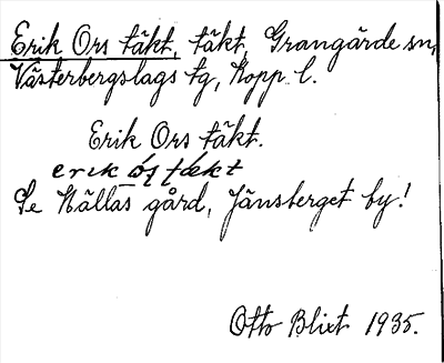 Bild på arkivkortet för arkivposten Erik Ors täkt, se Källas gård