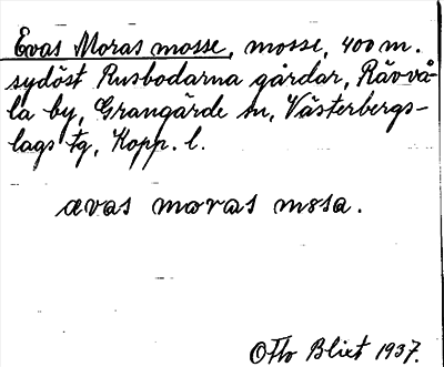 Bild på arkivkortet för arkivposten Evas Moras mosse