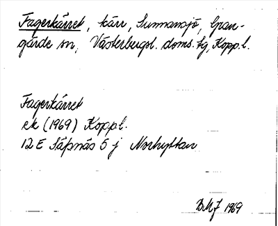 Bild på arkivkortet för arkivposten Fagerkärret