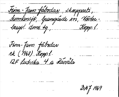 Bild på arkivkortet för arkivposten Finn-Jans fäbodar