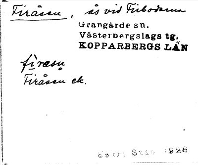 Bild på arkivkortet för arkivposten Firåsen