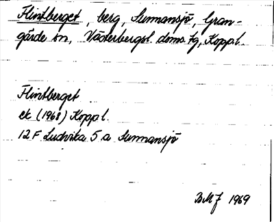 Bild på arkivkortet för arkivposten Flintberget