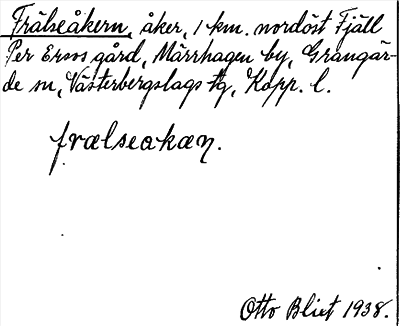 Bild på arkivkortet för arkivposten Frälseåkern