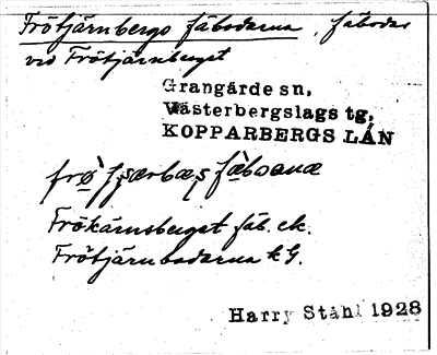 Bild på arkivkortet för arkivposten Frötjärnbergsfäbodarna