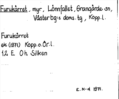 Bild på arkivkortet för arkivposten Furukärret