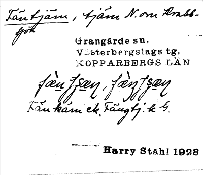 Bild på arkivkortet för arkivposten Fäntjärn