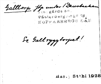 Bild på arkivkortet för arkivposten Galttorp