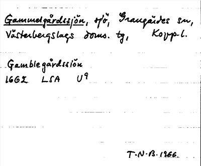Bild på arkivkortet för arkivposten Gammelgårdssjön