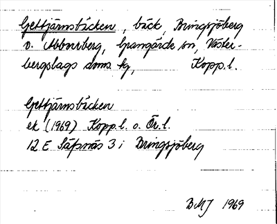 Bild på arkivkortet för arkivposten Gettjärnsbäcken