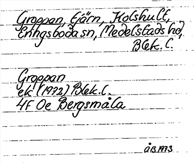 Bild på arkivkortet för arkivposten Groppan