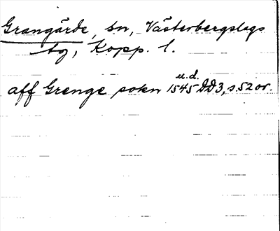 Bild på arkivkortet för arkivposten Grangärde
