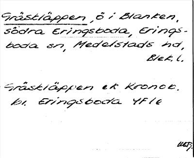 Bild på arkivkortet för arkivposten Gräskläppen