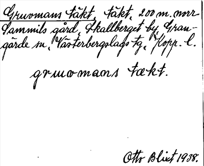 Bild på arkivkortet för arkivposten Gruvmans täkt