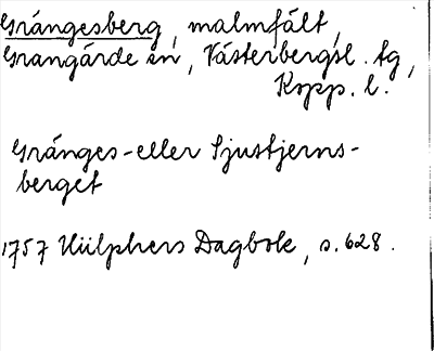 Bild på arkivkortet för arkivposten Grängesberg