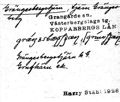 Bild på arkivkortet för arkivposten Grängesbergstjärn