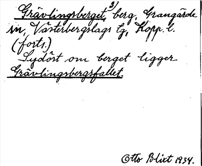 Bild på arkivkortet för arkivposten Grävlingsberget