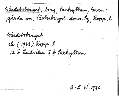 Bild på arkivkortet för arkivposten Gärdsboberget