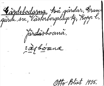 Bild på arkivkortet för arkivposten Gärdsbodarna
