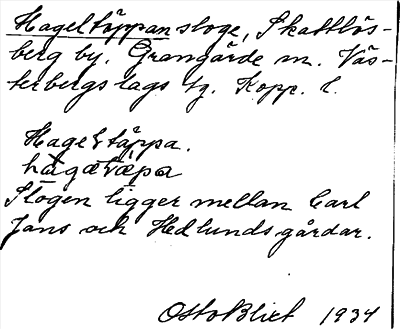 Bild på arkivkortet för arkivposten Hageltäppan