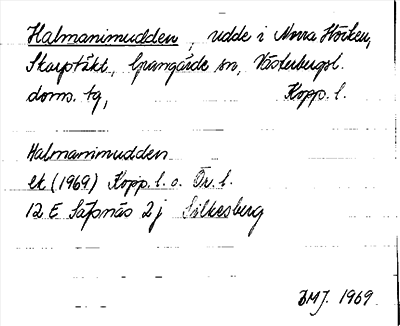 Bild på arkivkortet för arkivposten Halmanimudden
