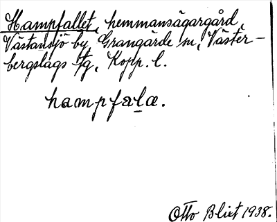 Bild på arkivkortet för arkivposten Hampfallet