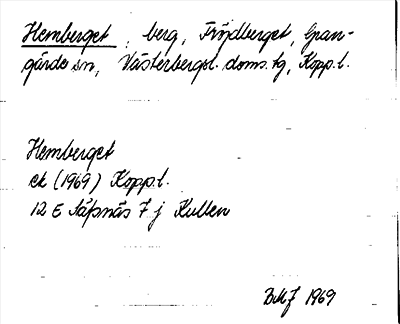 Bild på arkivkortet för arkivposten Hemberget