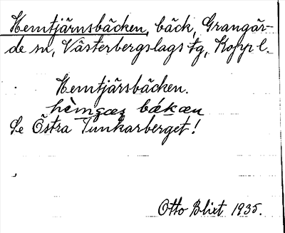 Bild på arkivkortet för arkivposten Hemtjärnsbäcken, se Östra Tunkarberget