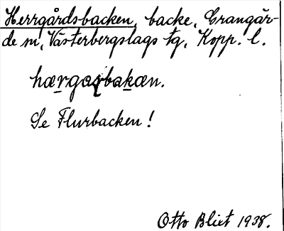 Bild på arkivkortet för arkivposten Herrgårdsbacken, se Flurbacken