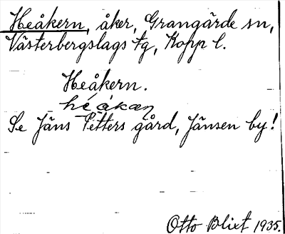 Bild på arkivkortet för arkivposten Heåkern, se Jöns Petters gård