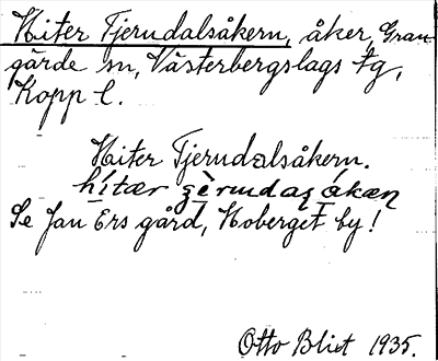 Bild på arkivkortet för arkivposten Hiter Fjerndalsåkern se Jan Ers gård