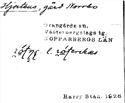 Bild på arkivkortet för arkivposten Hjortens